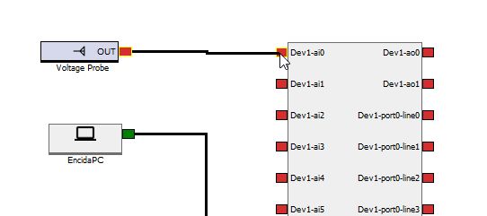 NI 6001 voltage probe connection